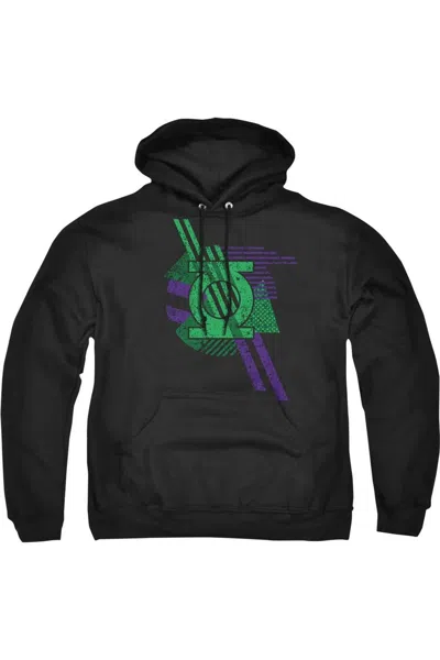 Gildan Dc Comics Lantern Shapes Adult Pull Over Hoodie / Hooded Sweatshirt In Black