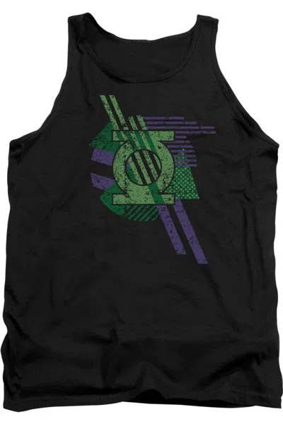Gildan Dc Comics Lantern Shapes Adult Tank Top In Black