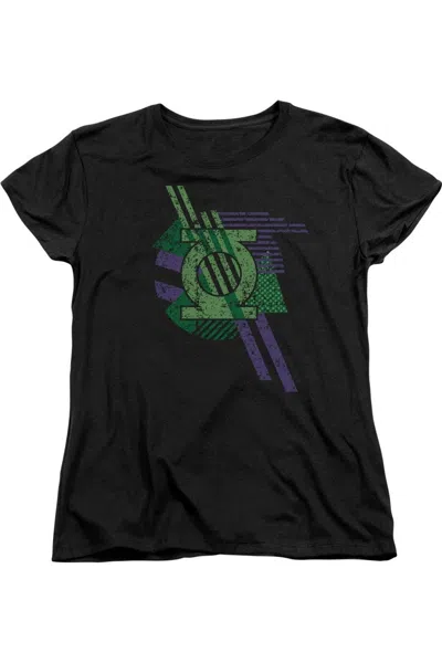 Gildan Dc Comics Lantern Shapes Short Sleeve Women´s Tee / T-shirt In Black