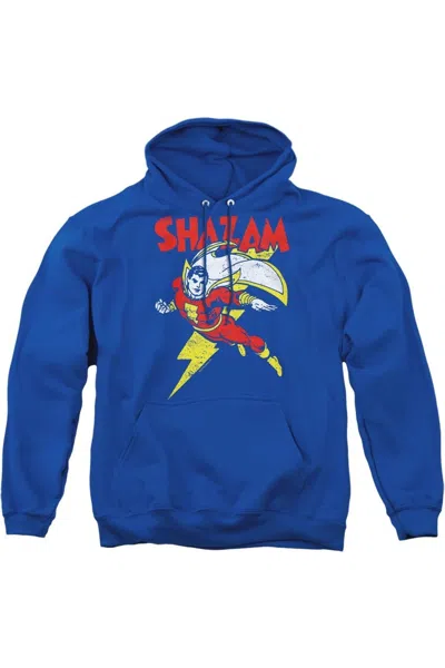 Gildan Dc Comics Lets Fly Adult Pull Over Hoodie / Hooded Sweatshirt In Blue