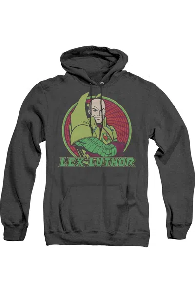 Gildan Dc Comics Lex Luthor Adult Heather Hoodie / Hooded Sweatshirt In Black