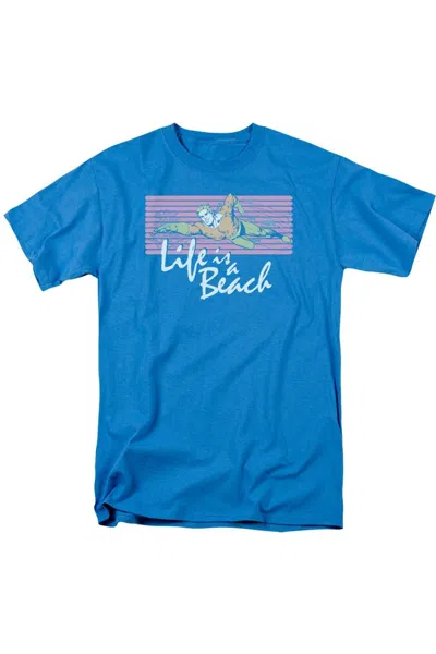 Gildan Dc Comics Life Is A Beach Short Sleeve Adult Tee / T-shirt In Blue
