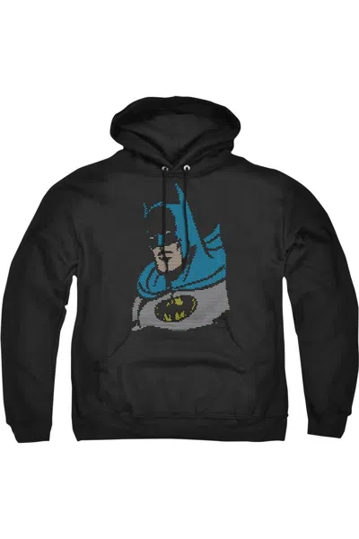 Gildan Dc Comics Lite Brite Batman Adult Pull Over Hoodie / Hooded Sweatshirt In Black