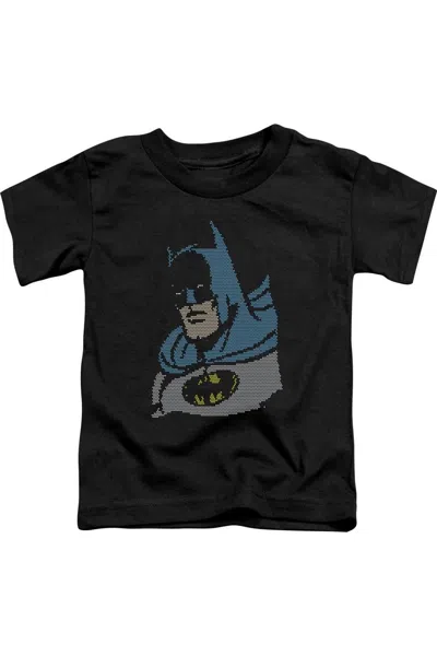 Gildan Kids' Dc Comics Lite Brite Batman Short Sleeve Juvenile Tee / T-shirt In Black