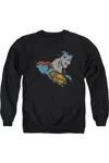 Gildan Dc Comics Lite Brite Superman Adult Crewneck Sweatshirt In Black