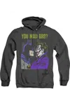 Gildan Dc Comics Mad Bro Adult Heather Hoodie / Hooded Sweatshirt In Black
