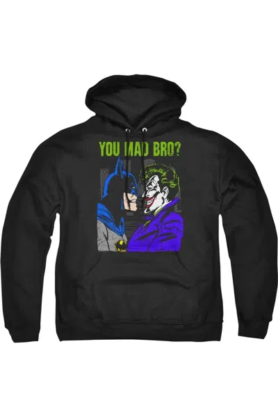 Gildan Dc Comics Mad Bro Adult Pull Over Hoodie / Hooded Sweatshirt In Black