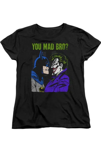 Gildan Dc Comics Mad Bro Short Sleeve Womens Tee / T-shirt In Black