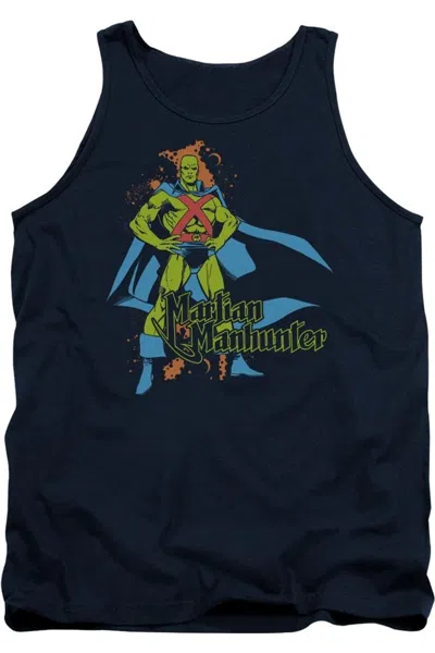 Gildan Dc Comics Martian Manhunter Adult Tank Top In Blue