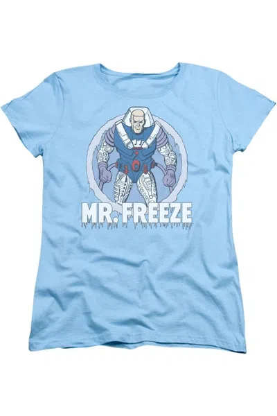 Gildan Dc Comics Mr Freeze Short Sleeve Womens Tee / T-shirt In Blue