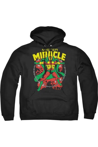 Gildan Dc Comics Mr Miracle Adult Pull Over Hoodie / Hooded Sweatshirt In Black