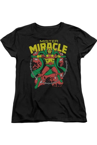 Gildan Dc Comics Mr Miracle Short Sleeve Womens Tee / T-shirt In Black