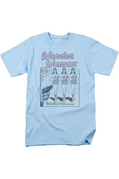 Gildan Dc Comics Multiple Wonder Woman Short Sleeve Adult Tee / T-shirt In Blue