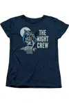 Gildan Dc Comics Night Crew Short Sleeve Womens Tee / T-shirt In Blue