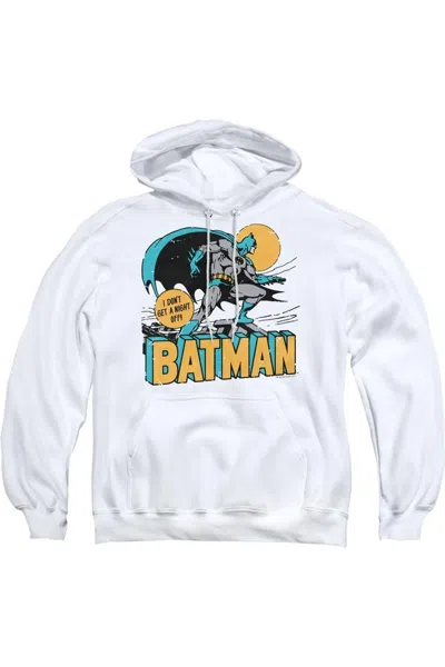 Gildan Dc Comics Night Off Adult Pull Over Hoodie / Hooded Sweatshirt In White