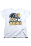 Gildan Dc Comics Night Off Short Sleeve Womens Tee / T-shirt In White