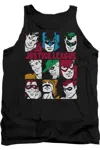 Gildan Dc Comics Nine Blocks Of Justice Adult Tank Top In Black