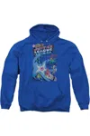 Gildan Dc Comics No 28 Adult Pull Over Hoodie / Hooded Sweatshirt In Blue