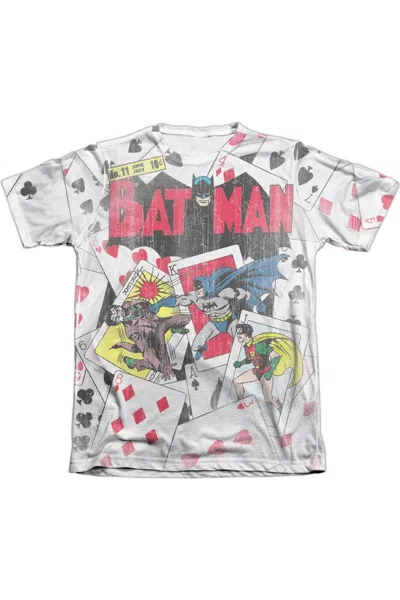 Gildan Dc Comics Number 11 All Over Adult 65/35 Poly/cotton Short Sleeve Tee / T-shirt In White