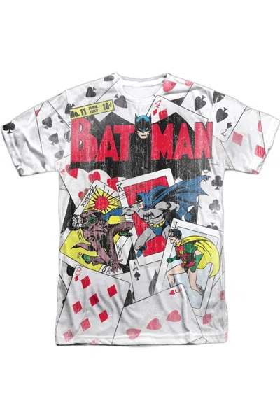 Gildan Dc Comics Number 11 All Over Short Sleeve Adult 100% Poly Crew Tee / T-shirt In White