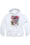 Gildan Dc Comics Number 11 Distressed Adult Pull Over Hoodie / Hooded Sweatshirt In White
