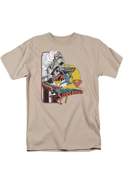 Gildan Dc Comics Off The Rails Short Sleeve Adult Tee / T-shirt In Beige