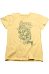 Gildan Dc Comics On Target Short Sleeve Womens Tee / T-shirt In Yellow