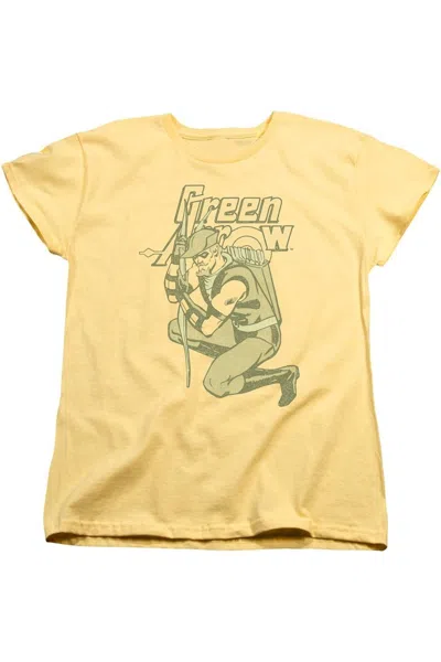 Gildan Dc Comics On Target Short Sleeve Womens Tee / T-shirt In Yellow