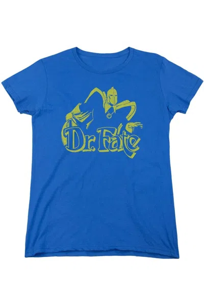 Gildan Dc Comics One Color Fate Short Sleeve Womens Tee / T-shirt In Blue