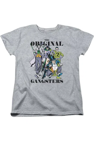 Gildan Dc Comics Original Gangsters Short Sleeve Women´s Tee / T-shirt In Gray