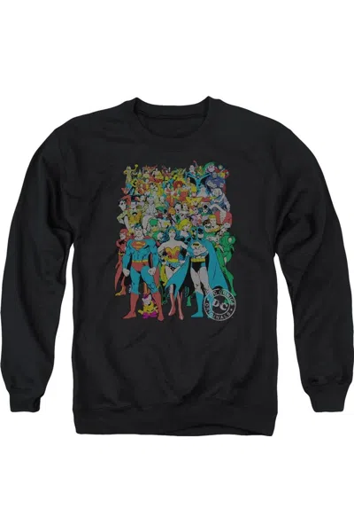 Gildan Dc Comics Original Universe Adult Crewneck Sweatshirt In Black