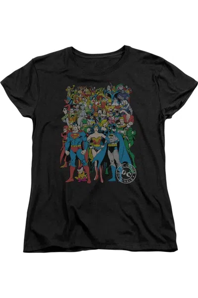 Gildan Dc Comics Original Universe Short Sleeve Womens Tee / T-shirt In Black