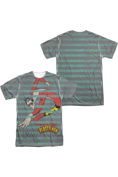 Gildan Dc Comics Plastic Stripes Short Sleeve Adult Poly Crew Tee / T-shirt In White