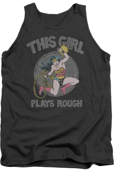 Gildan Dc Comics Plays Rough Adult Tank Top In Pink