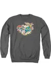 Gildan Dc Comics Please Get Me Adult Crewneck Sweatshirt In Pink