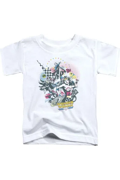 Gildan Kids' Dc Comics Power Trio Short Sleeve Juvenile Tee / T-shirt In White