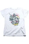 Gildan Dc Comics Power Trio Short Sleeve Womens Tee / T-shirt In White