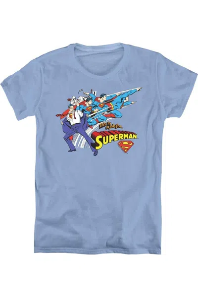 Gildan Dc Comics Quick Change Short Sleeve Womens Tee / T-shirt In Blue