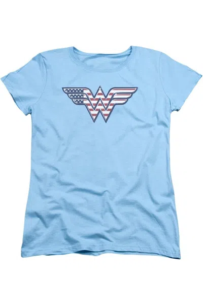 Gildan Dc Comics Red,white & Blue Short Sleeve Womens Tee / T-shirt