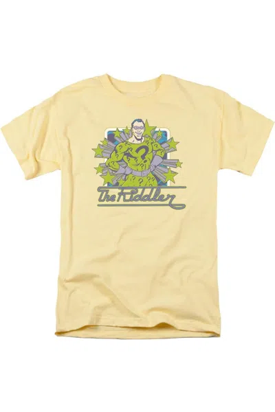 Gildan Dc Comics Riddler Stars Short Sleeve Adult Tee / T-shirt In Yellow