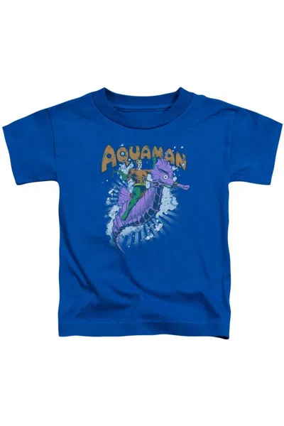 Gildan Kids' Dc Comics Ride Free Short Sleeve Toddler Tee / T-shirt In Blue