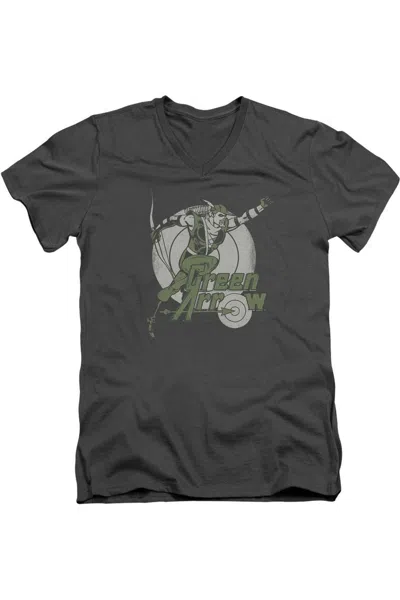 Gildan Dc Comics Right On Target Short Sleeve Adult V Neck Tee / T-shirt In Pink