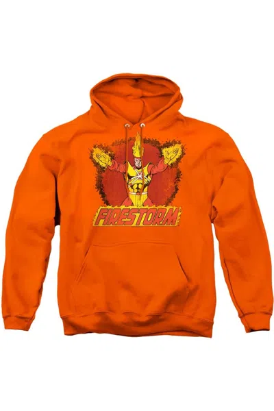 Gildan Dc Comics Ring Of Firestorm Adult Pull Over Hoodie / Hooded Sweatshirt In Orange