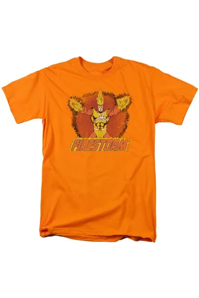 Gildan Dc Comics Ring Of Firestorm Short Sleeve Adult Tee / T-shirt In Orange