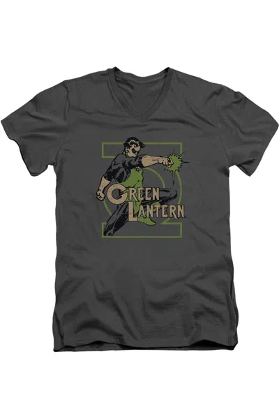 Gildan Dc Comics Ring Power Short Sleeve Adult V Neck Premium Cotton Tee / T-shirt In Pink