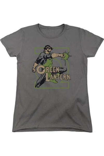 Gildan Dc Comics Ring Power Short Sleeve Womens Tee / T-shirt In Gray