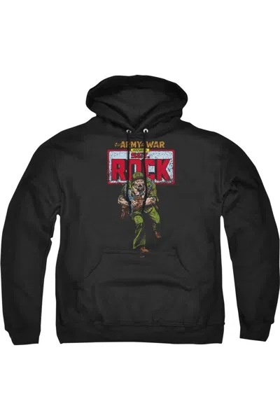 Gildan Dc Comics Sgt Rock Adult Pull Over Hoodie / Hooded Sweatshirt In Black
