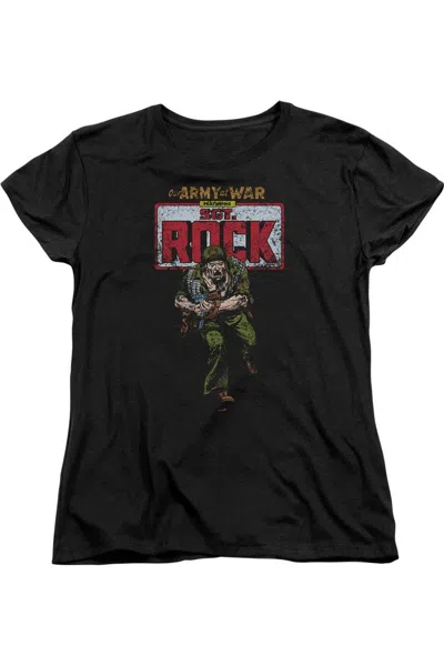 Gildan Dc Comics Sgt Rock Short Sleeve Womens Tee / T-shirt In Black