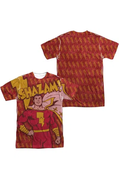 Gildan Dc Comics Shazam Bolts Short Sleeve Adult Poly Crew Tee / T-shirt In White