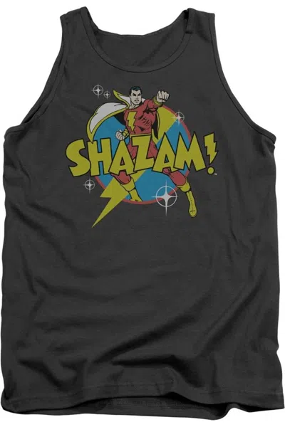 Gildan Dc Comics Shazam Power Bolt Adult Tank Top In Pink